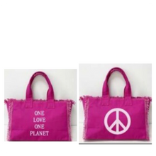 Load image into Gallery viewer, ONE LOVE ONE PLANET TOTE BAGS