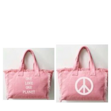 Load image into Gallery viewer, ONE LOVE ONE PLANET TOTE BAGS
