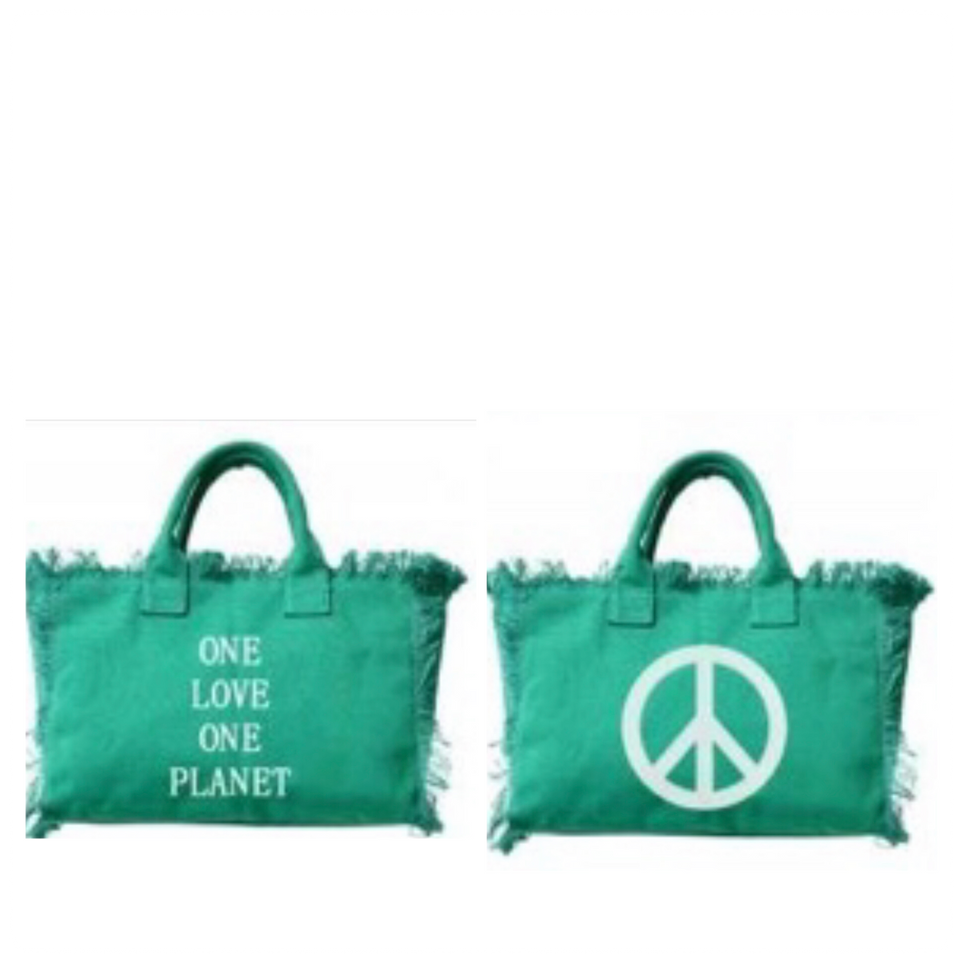 ONE LOVE ONE PLANET TOTE BAGS