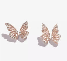 Load image into Gallery viewer, BUTTERFLY WING STUD  EARRINGS
