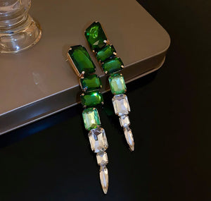 EMERALD OMBRE DROP EARRINGS