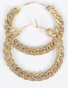 CUBAN LINK HOOPS