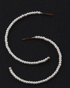 Pearl handmade hoops