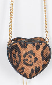 HEART LEOPARD MINI BAG