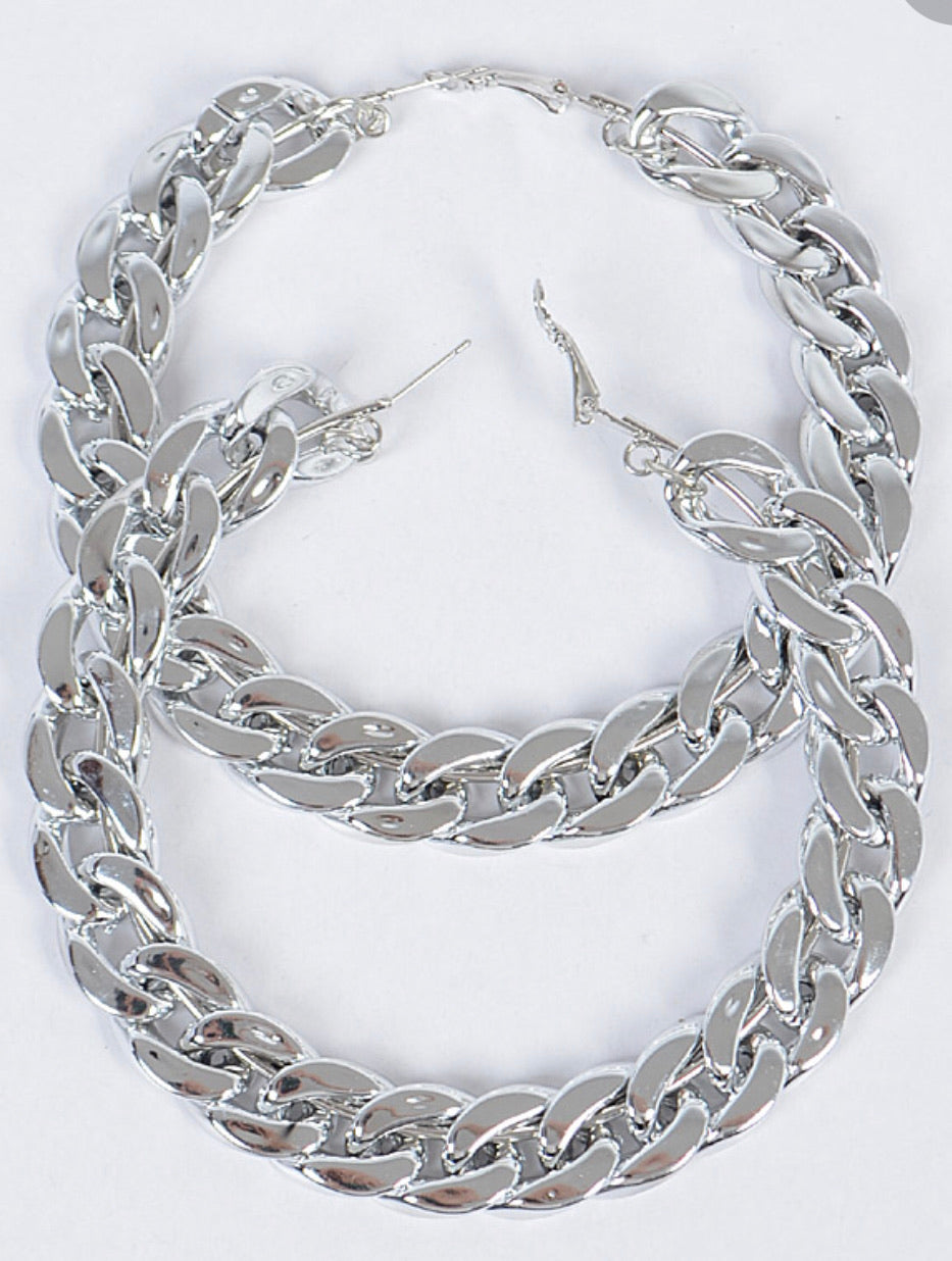 CUBAN LINK HOOPS