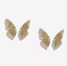 Load image into Gallery viewer, BUTTERFLY WING STUD  EARRINGS
