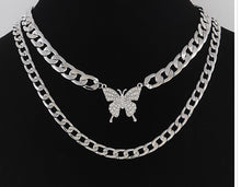 Load image into Gallery viewer, SMALL LAYERED BUTTERFLY NECKLACE
