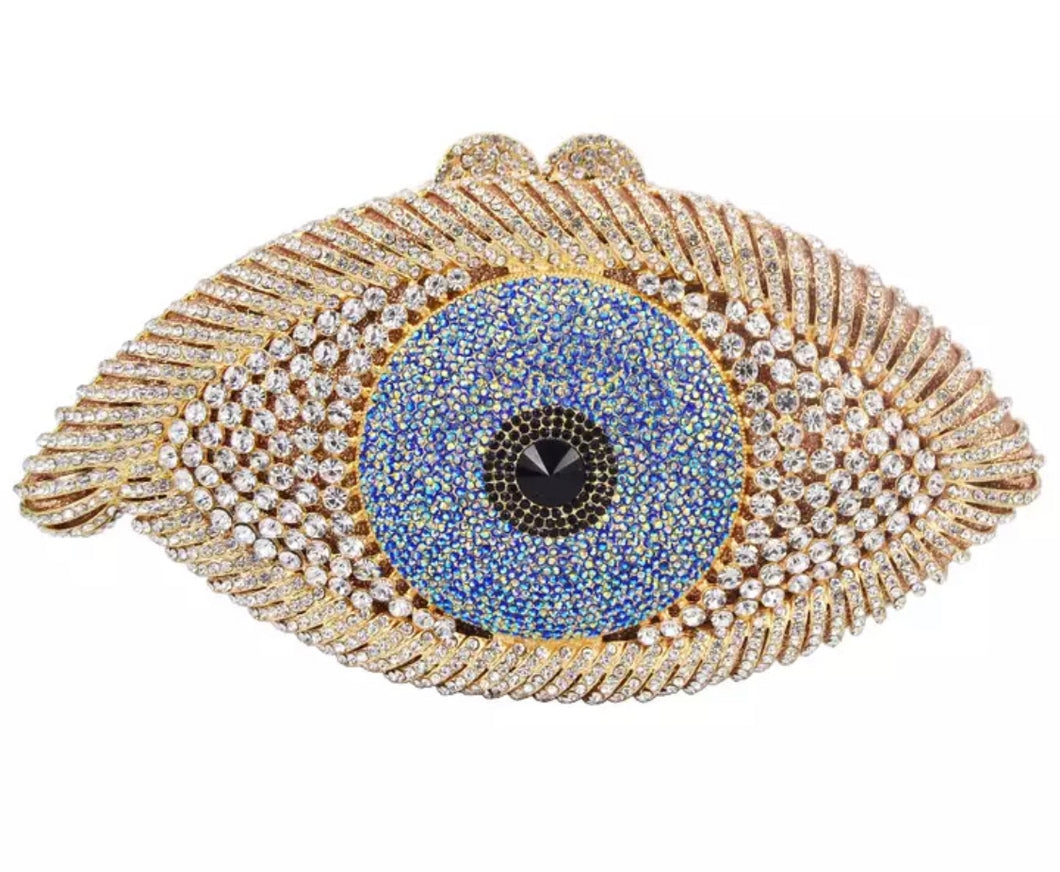 EVIL EYE PAVE CLUTCH