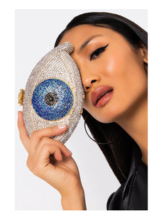 EVIL EYE PAVE CLUTCH