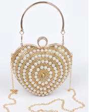 Load image into Gallery viewer, HEART PEARL CLUTCH
