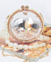 Load image into Gallery viewer, DAINTY PEARL ROUND CLUTCH
