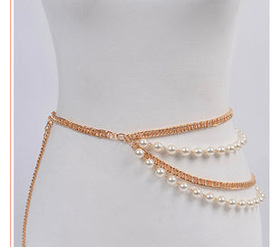 PEARL & CHAIN BELT