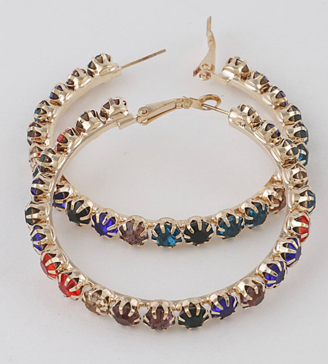 MULTI GEM HOOPS