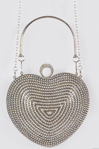 HEART GEMS CLUTCH BAG