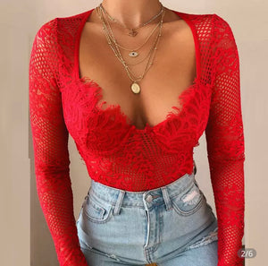 RUBY LACE BODYSUIT