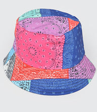 Load image into Gallery viewer, REVERSIBLE BANDANNA BUCKET HAT
