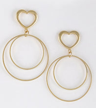 Load image into Gallery viewer, ISSA HEART EARRINGS
