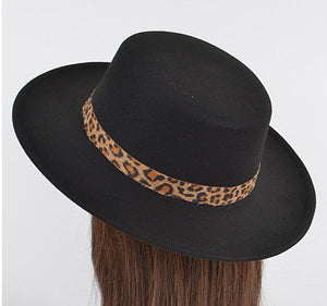 FLAT TOP LEOPARD HAT