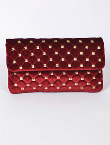 EMPRESS BURGUNDY CLUTCH