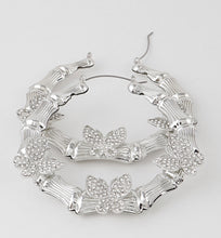 Load image into Gallery viewer, BUTTERFLY BAMBOO HOOPS
