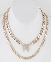 Load image into Gallery viewer, SMALL LAYERED BUTTERFLY NECKLACE
