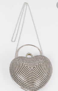 HEART GEMS CLUTCH BAG