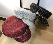 Load image into Gallery viewer, AUTUMN VINTAGE CHAIN PLAID HAT
