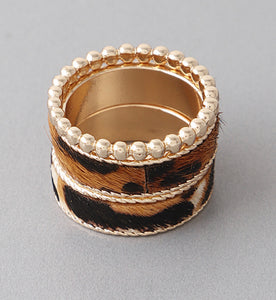 ANIMAL PRINT 3pcs Ring SET