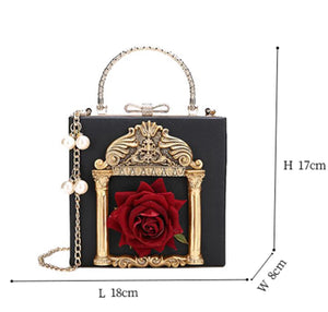 VINTAGE ROSE CLUTCH