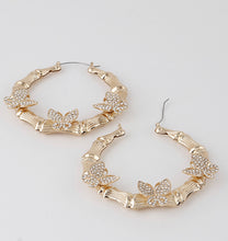 Load image into Gallery viewer, BUTTERFLY BAMBOO HOOPS
